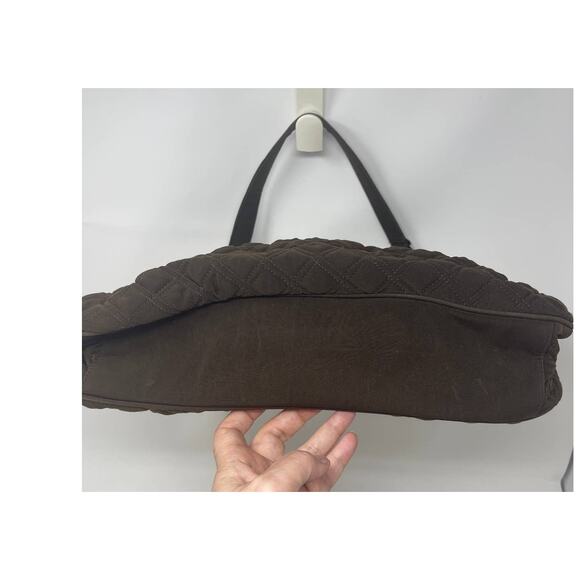 Brown Quilted Vera Bradley Large 17" Boho Handbag Bag - Picture 7 of 12